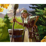 Vana naise teemanttikandid Teemantmaaling Mosaiik Teemantmaal Ristpistes pildid 20X30CM