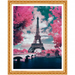 5D DIY teemanttikandid maastik Eiffeli torni teemantmaal Ristpistes &uuml;mmargune kivikivi 20X30CM