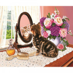 Rhinestone Mosaic 5D DIY Teemanttikandid Loom Ilus Kass Muster Teemant Ristpistes Kodukaunistamise kingitused 20X30CM