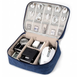 Kaabli salvestuskott Laadija Elektrooniline korraldaja Reisimise digitaalne vidina kott K&otilde;vaketas kosmeetikakomplekt kandekott Kapp Riidekapi tarvikud Tarvikud tumesinine v&auml;rv