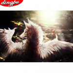 DINGPU 5D teemantmaaling t&auml;ispuuritud &uuml;mmargune mosaiik kodukaunistus tikandid ristpistes k&auml;sitsi valmistatud kingitus 20X30CM