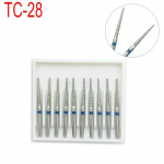 10 t&uuml;kki/karbis hambaravi kiirkang teemantpoleeriv hambapuur TC-28