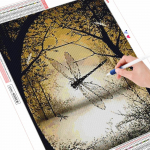 T&auml;isruudukujuline &uuml;mmargune teemanttikandid maalimine Dragonfly N&auml;put&ouml;&ouml; DIY Teemantmosaiik Ristpistes Loomade K&auml;sit&ouml;&ouml; Kodukaunistus Full Round (20X30CM)