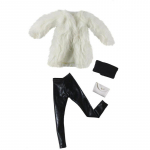 Valge karusnaha talvemantel Moe nukuriided Barbie-nukur&otilde;ivaste jaoks Parka Top Rinnahoidja S&auml;&auml;rised Rahakott 1/6 Nuku Aksessuaarid M&auml;nguasjad valge