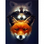 5D Teemantmaaling Fox Animal Teemanttikandid Ristpistes Uus saabumine T&auml;isruudukujuline &uuml;mmargune teemantmosaiikmaal Kodukaunistus Full Round 20X30CM punane