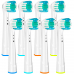 8 tk. standardsed asendushambaharjapead Oral B Brauni elektrilise hambaharja asendusharjapeade jaoks 8Pcs Brush Heads
