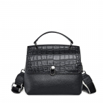 Zency Fashion Elegant Design Naiste k&auml;ekott Krokodillinahast &otilde;lakott Suure mahutavusega naistele T&ouml;&ouml;tav Crossbody kott must