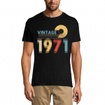 ULTRABASIC 1971. aasta vintage meeste T-s&auml;rk &ndash; retro udune 50. s&uuml;nnip&auml;eva kingituse s&auml;rk XS must