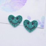 12 tk/partii teemant naeratuse kristall armastuss&uuml;da isetegemise plaastrid kivist kleebitavad tasapinnalised albumitarvikud oranž