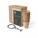[i Cafilas][HLB15] Lihtsaim k&auml;sitsi valmistatud kohvihoidja klambriga pruulimisalus, paberitilguti filter, takistab mahakukkumist 304 roostevaba teras 1 Holder+40PCS Paper Cup h&otilde;be