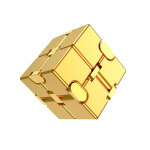 Fidget Infinity Cube m&auml;nguasi, alumiiniumsulamist metallist Infinity Cube vidinad m&auml;nguasjad t&auml;iskasvanutele, maagiline kuubik stressi ja &auml;revuse leevendamiseks 3.8*3.8*3.8cm kuld
