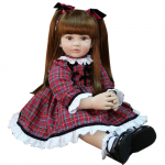 BZDOLL 60 cm eksklusiivse stiiliga pehmest silikoonist reborn beebinuku m&auml;nguasi 24-tolline printsess, v&auml;ikelapsed nagu elus Bebe Girl Boneca s&uuml;nnip&auml;evakingitus lapsele 60cm