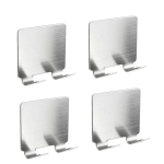 4 tk roostevabast terasest pardlihoidja pardel seinahoidja konks riiul Vannitoa korraldaja 4 Pcs Double Hook