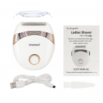 TEWIRROW elektriline naiste karvade eemaldaja n&auml;ole kaenlaalused k&auml;ed, bikiinid jalad, kogu keha naiste pardel, pestav ja USB-laetav epilaator valge