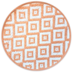 Les Tr&eacute;sors De Lily [A3393] - beež ja valge kootud kotiriie alusmatt  Boho  - 38 cm pruun