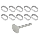 10 tk ruudukujuline ristk&uuml;lik ananassikujuline pirukas kook k&uuml;psisevormi k&uuml;psisel&otilde;ikuri press 01