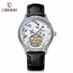 Uus TOP-br&auml;ndi luksuslik meeste k&auml;ekell kastiga automaatse &otilde;&otilde;nsa veekindla hoorattaga kaheksa rooliga hobuste mehaanilised k&auml;ekellad valge