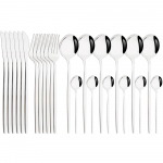 24 tk V&auml;rviline s&ouml;&ouml;giriistade komplekt roostevabast terasest s&ouml;&ouml;giriistade komplekt k&ouml;&ouml;gi peegli lauan&otilde;ude komplekt &otilde;htus&ouml;&ouml;gi nuga kahvli lusikakarbi komplekt 24Pcs Silver