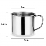 100 ml teetass Kvaliteetne kaasaskantav roostevabast terasest veetass k&auml;epidemega Camping Outdoor Travel Coffee Teekruus &Otilde;lletass