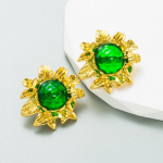 Naiste Retro-k&otilde;rvar&otilde;ngad Titaanist terassulamist ripatsk&otilde;rvar&otilde;ngad akr&uuml;&uuml;lvaigust lilledega geomeetrilised k&otilde;rvakaunistused OneSize oranž