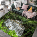 Maastikukujundusega elutoa vaip suur 3D kosk kohvilaua matt libisemiskindel k&auml;snast puhkematt dekoratiivne p&otilde;randamatt 160x200cm 1pcs