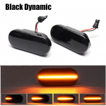 2tk D&uuml;naamilised LED-suunatuled K&uuml;lgmised suunatuled Lamp VW Volkswagen Bora Golfile 3/4 Passat 3B Polo 6N Sharan Vento T5 SEAT Ibiza must