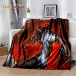 Anime mootorsaemees Denji Cartoon pehme pl&uuml;&uuml;sist tekk, flanelltekk elutuppa magamistoa voodi diivani piknikukate 130x150cm