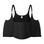 V&ouml;&ouml;treeningvest naistele T&otilde;mblukuga korsett Body Shaper Tummy Control Cincher Tank Top Compression s&auml;rk reguleeritavate rihmadega M must