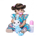NPK 55 cm Bebe Doll Reborn Toddler Girl Doll Full Body Silikoon, Pehme Real Touch Paindlik 55cm