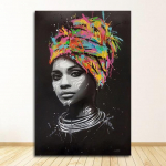 Abstraktsed figuurid l&otilde;uendimaalid Aafrika naiste portreeplakatid ja prindid Elutoa kodukaunistuse seinakunst Pilt ilma raamita 20x30cm
