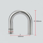304 Roostevabast terasest U-kujuline toru 180 kraadi toru 51mm 45mm