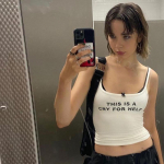 Moesuvi 2023, uusaasta naiste varrukateta slingid, must-valge m&auml;hisvest Seksikad topid Crop T-s&auml;rk, naiste naiste S valge