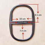 2 tk D-kujuline &uuml;mmargune vaigust koti k&auml;epide k&auml;sitsi valmistatud k&auml;ekoti rahakoti raami jaoks. pruun