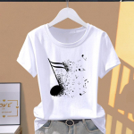 Aasia suurus-akvarell Love Heart Sweet Print Graphic T-s&auml;rk Naistele T-riided vabaaja naiste suvine mood l&uuml;hikeste varrukatega T-s&auml;rk S