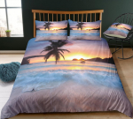 3D Ocean Print voodipesu, &uuml;he kaheinimesevoodi t&auml;issuuruses padjap&uuml;&uuml;r ja tekikate 2 v&otilde;i 3 maastikumustriga pestav ja mugav kodukaunistus UK Single 135x200cm