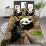 3D hiiglasliku panda mustriga voodipesukomplekt voodipesu voodipesu komplekt voodipesu kate padjap&uuml;&uuml;r 2/3 t&uuml;kki kodukaunistus pehme mikrokiud AU Single 140x210cm