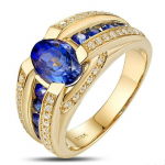 &Auml;rimeeste mood Luksuslik sinine kalliskivist s&otilde;rmus pulmapeo ehted 13