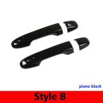 For Subaru BRZ for Toyota 86 2012-2022 ABS Matt/carbon fiber/piano black Car outer handle cover trim sticker car Style A carbon fiber black