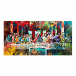 Graffiti kunst viimane &otilde;htus&ouml;&ouml;k, autor Da Vinci L&otilde;uend Kunstmaalid Reproduktsioonid Klassikaline seinakunst Kristlik l&otilde;uenditr&uuml;kk kodukaunistuseks 20x40cm