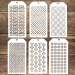 6 tk 12*24 cm &otilde;mblusteta &scaron;abloon scrapbookingu jaoks Maalialbumi paberkaart k&auml;sit&ouml;&ouml; tegemiseks Dekoratiivne reljeefne mall