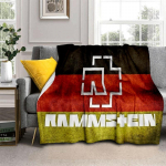 3D R-Rammstein Heavy Metal Band Sildi tekk, Pehme tekk koju Magamistoa voodi diivan Pikniku reisikontori kattetekk lapsele 150cm x 180cm