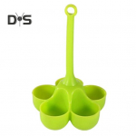 Silikoonist munaauruti, 3/5 &otilde;&otilde;nsusega, pika k&auml;epidemega kuumakindel, kergesti t&uuml;hjendatav munakeetja aurutamistopsihoidja k&ouml;&ouml;gitarbed roheline