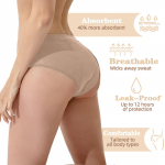 Suure neeldumisv&otilde;imega neljakihiline f&uuml;sioloogiline aluspesu, hingav ja lekkekindel f&uuml;sioloogiline aluspesu L beež