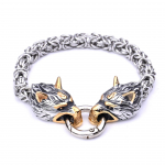 Meeste domineeriv roostevabast terasest hundipea k&auml;ev&otilde;ru K&auml;sitsi valmistatud kett &uuml;mmargune keti k&auml;ev&otilde;ru 23CM