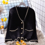 Naaritsa fliisist sviiter-imitatsioon, naiste lahtised &uuml;ler&otilde;ivad, s&uuml;gis/talv 2023 Korea versioon, v&auml;lismaise kootud kampsun, naiste kardigan One Size must