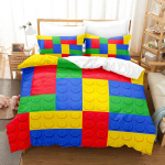 3D ehitusklotsivoodipesukomplekt M&auml;nguasjade tekikott Padjap&uuml;&uuml;r 2/3 S&uuml;nnip&auml;evakingitus DE135 * 200 Poiste tuba T&auml;issuurus Kiiresti kuivav Pehme Kodutekstiil Baby 100x135cm