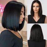 HAIRCUBE Inimjuuksed 13x1 pitsist eesmine parukas, &otilde;lg pikk, sirge esilet&otilde;stetud parukad naistele Ombre pruun Remy juustele kuumakindel