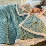 Kahepoolne kuldne kilpkonnast samettekk, uinakuga paksendatud pl&uuml;&uuml;skattetekk, s&uuml;gis- ja talvehooaja diivanitekk 150*200cm sinine