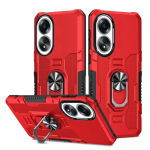 KEYSION p&otilde;rutuskindel armor &uuml;mbris OPPO A58 A78 4G pehme silikoon+PC metallist r&otilde;ngasaluse telefoni tagakaas OPPO A17 K A78 A58 4G jaoks for OPPO A78 punane