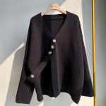 Kampsun naiste jope disain v&auml;ike s&uuml;gistalvine kvaliteetne pehme lahtine pikk paks kootud kardigan pikkade varrukatega kardigan One Size must